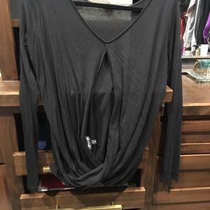 Yoga shirt- sheer black